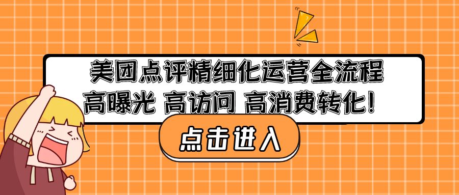 美团点评精细化运营全流程：高曝光 高访问 高消费转化！-91网创