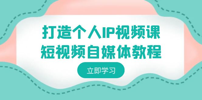 打造个人IP视频课-短视频自媒体教程，个人IP如何定位，如何变现-91网创