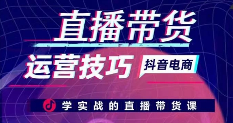 直播带货运营技巧，学实战的直播带货课-91网创