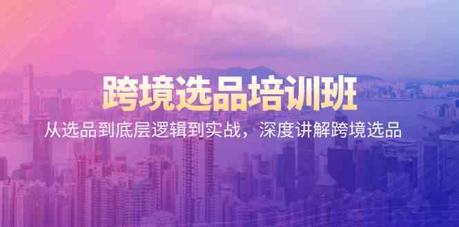 （9143期）跨境选品培训班：从选品到底层逻辑到实战，深度讲解跨境选品-91网创