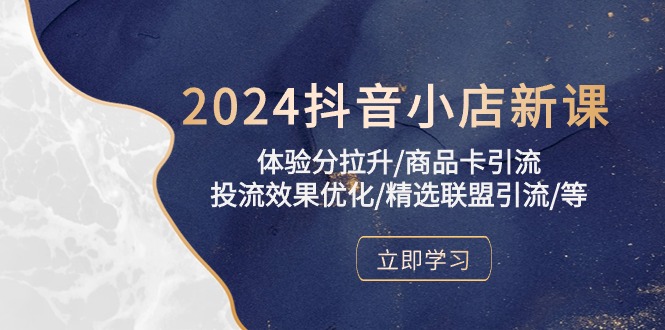2024抖音小店新课，体验分拉升/商品卡引流/投流效果优化/精选联盟引流/等-91网创