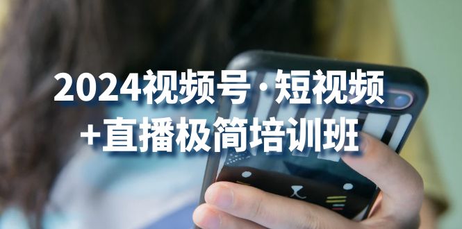 （10797期）2024视频号·短视频+直播极简培训班：抓住视频号风口，流量红利-91网创