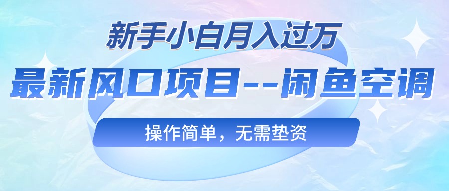 （10767期）最新风口项目—闲鱼空调，新手小白月入过万，操作简单，无需垫资-91网创