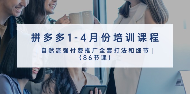 拼多多1-4月份培训课程，自然流强付费推广全套打法和细节（86节课）-91网创