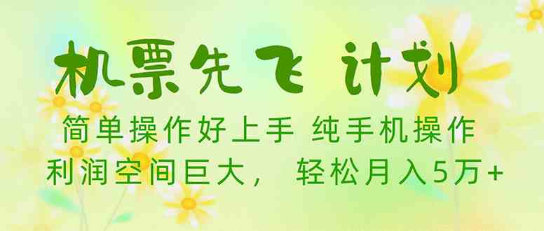 （10038期）机票先飞计划！里程积分兑换机票售卖赚差价，利润空间巨大，小白月入5万+-91网创
