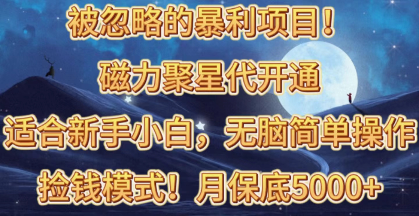 （10245期）被忽略的暴利项目！磁力聚星代开通捡钱模式，轻松月入五六千-91网创