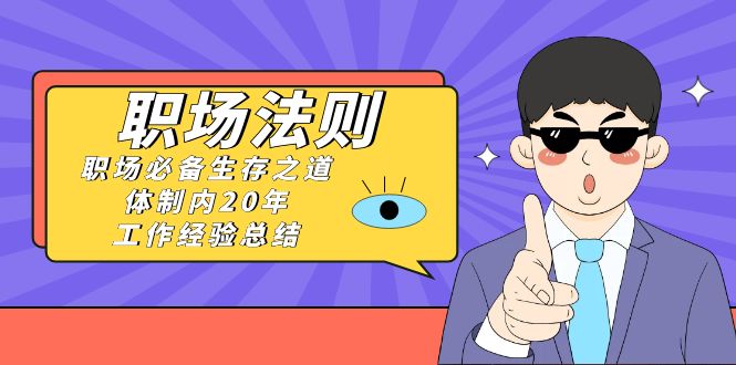 《职场 法则》职场必备生存之道，体制内20年 工作经验总结（17节课）-91网创